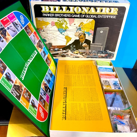 PARKER BROTHERS VINTAGE 1973 BILLIONAIRE BOARD GAME OF GLOBAL ENTERPRISE #43 - Picture 2 of 13